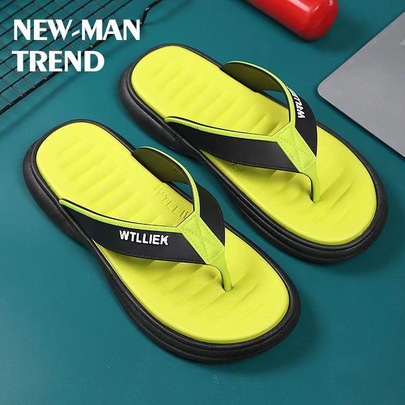Sandali a spina di pesce per abbigliamento casual estivo, marchio alla moda antiscivolo con suola spessa e intersuola in EVA con clip, sandali da spiaggia da uomo e_voghion.com