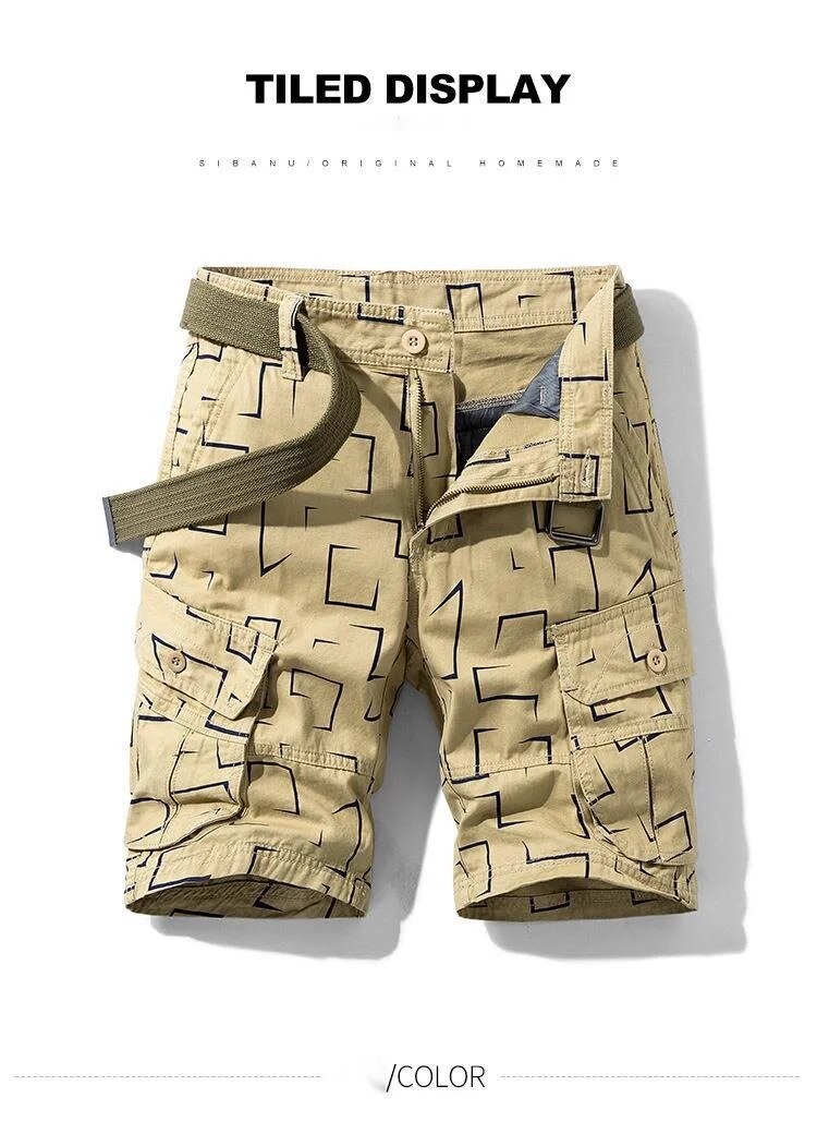 2024 Sommer Neue Herren-Arbeitsshorts, Freizeithosen, trendige Split-Hosen mit geradem Bein_voghion.com