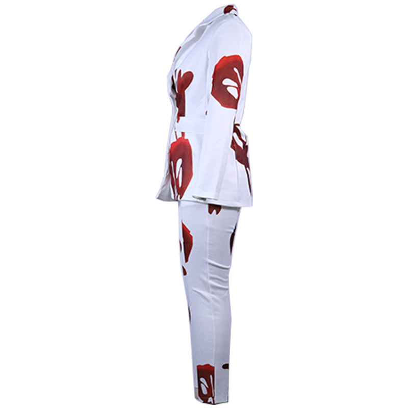 professionel casual temperament jakkesæt toppe retro printet jakkesæt_voghion.com