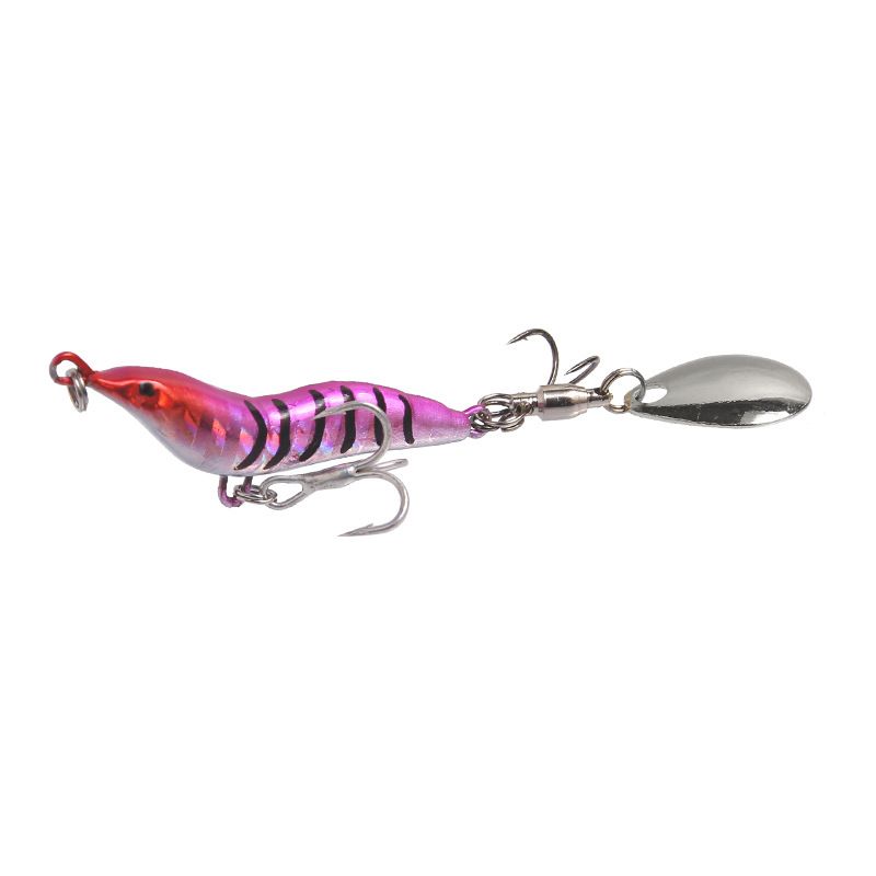 Lure Bait Long Throw Full Attack Garneļu Metāla ēsma VIB Blood Groove Āķis Vistas nags āķis Rotējošais vizulis simulācijas ēsma zvejas rīks_voghion.com