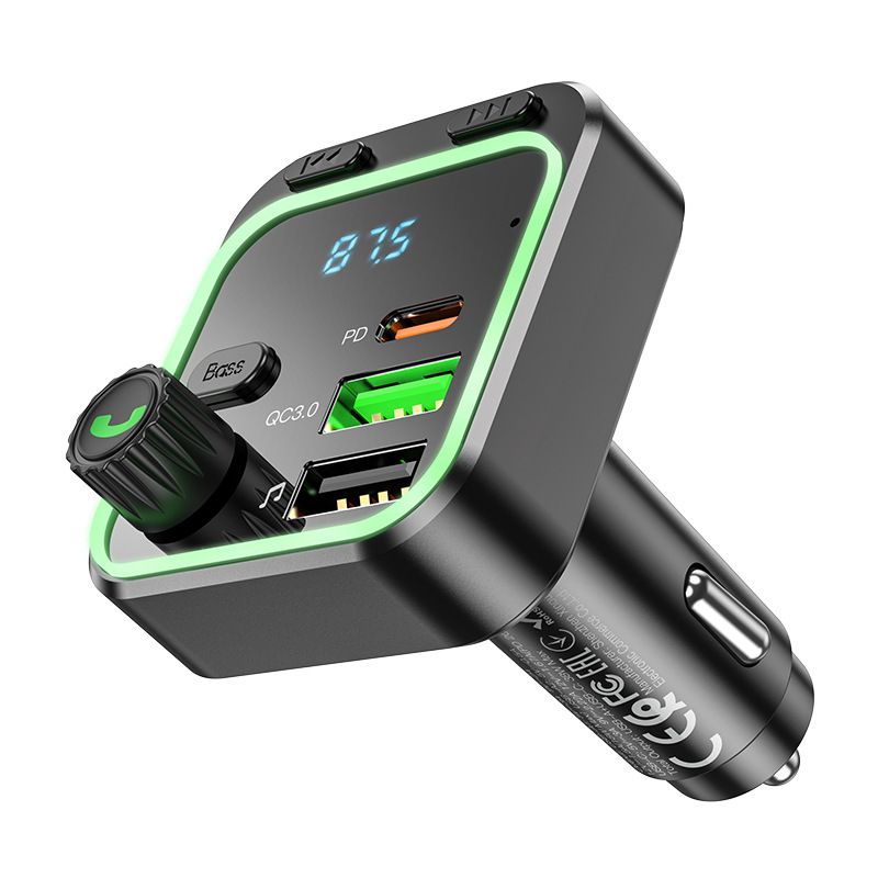 Music Festival BC53 new product PD20W+QC3.0 in car Bluetooth FM transmitter with plug-in memory card_voghion.com