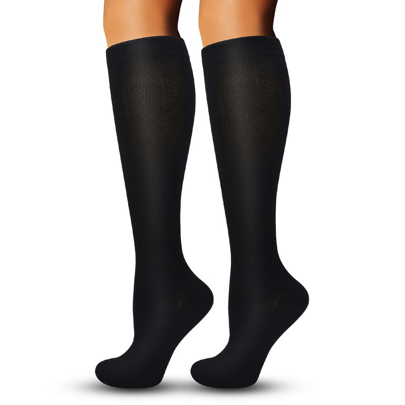 Beautiful Leg Xiyin Solid Color Sports Compression Long Tube Calf Running Socks_voghion.com