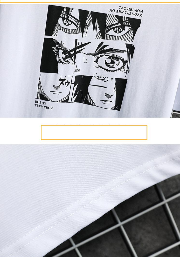 Erkek giyim yüksek sokak kısa kollu erkek yazlık retro tişört erkek tasarım niş trend bol çok yönlü kıyafetler_voghion.com