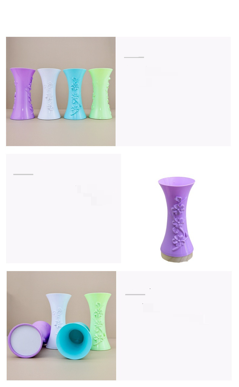 Domácí nábytek jednoduché květinové aranžmá pro domácnost plastová geometrická váza nerozbitná suchá váza bytová dekorace řemesla_voghion.com