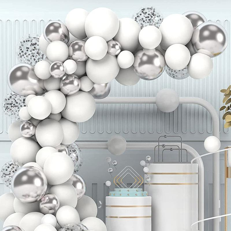 Macaron White Balloon Arch Kit 150pcs Pastel Balloons For Wedding Proposals Birthday Parties Nursery Decor With Garland String And Stand_voghion.com