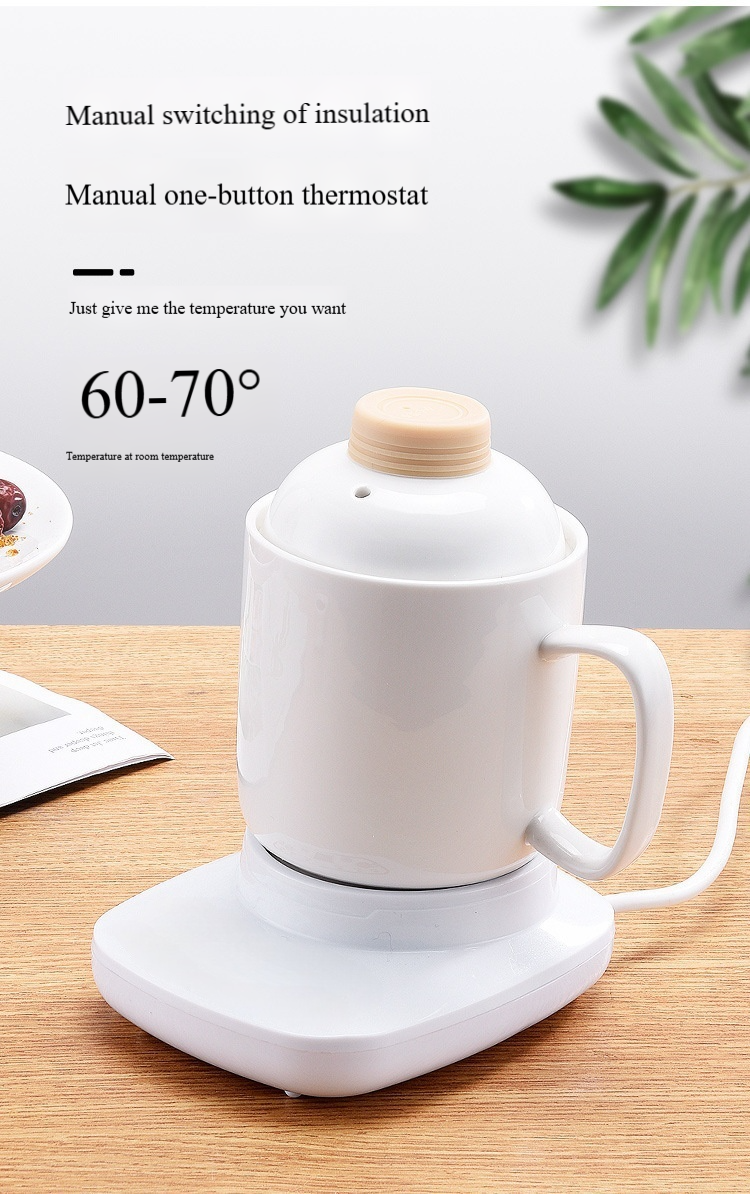 Mini Ceramic Electric Slow Cooker - 1.5L Smart Detachable Office Soup Maker For Porridge, Bird's Nest & Tea, Auto Keep-Warm Glass Kettle With Timer_voghion.com