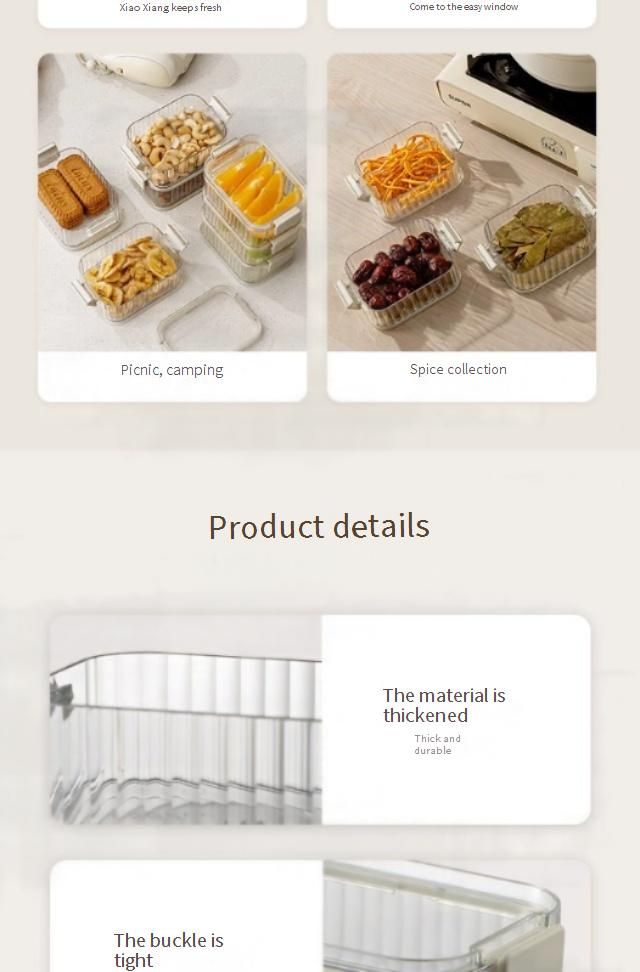 Contenedores apilables para especias: organizador hermético de 4 capas para cocina y refrigerador (tapa transparente con base magnética)_voghion.com