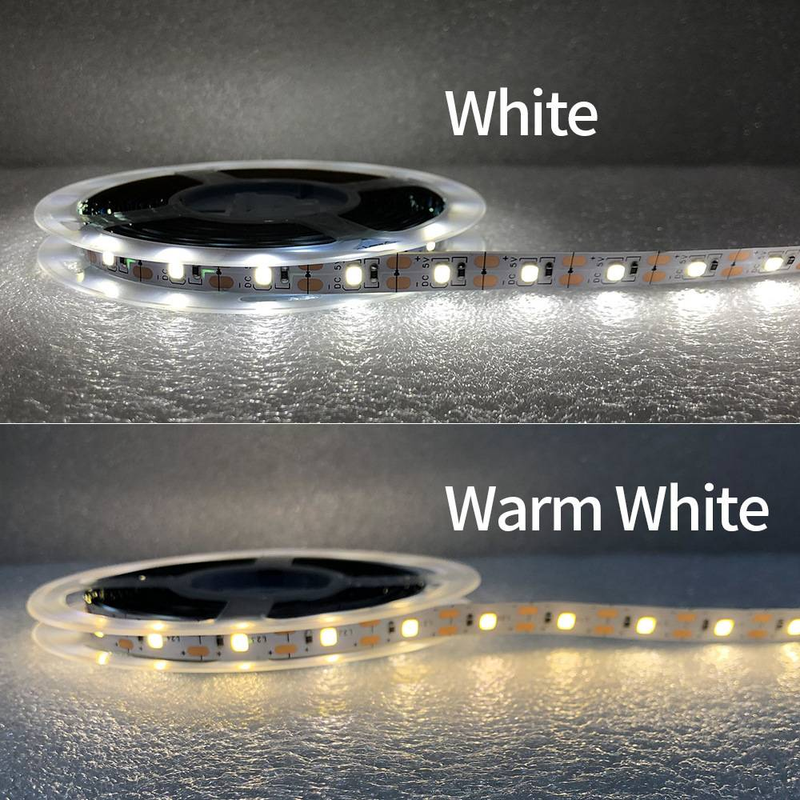 Tira de luces LED monocromáticas: conexión USB de 5 V, flexible y recortable, retroiluminación autoadhesiva, blanco cálido de 3000 K / blanco frío de 5000 K._voghion.com