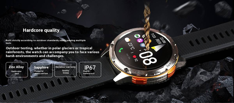 AK59 Smart Watch For Men & Women, Fitness Tracker With Heart Rate Monitor, Blood Oxygen & Sleep Tracking, Bluetooth Call, IP68 Waterproof_voghion.com