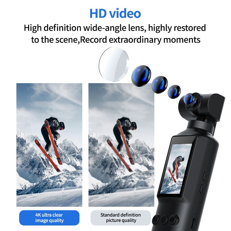 New 4K HD Handheld Sports With WIFI Rotatable Outdoor Camera Mini Law Enforcement Recorder_voghion.com
