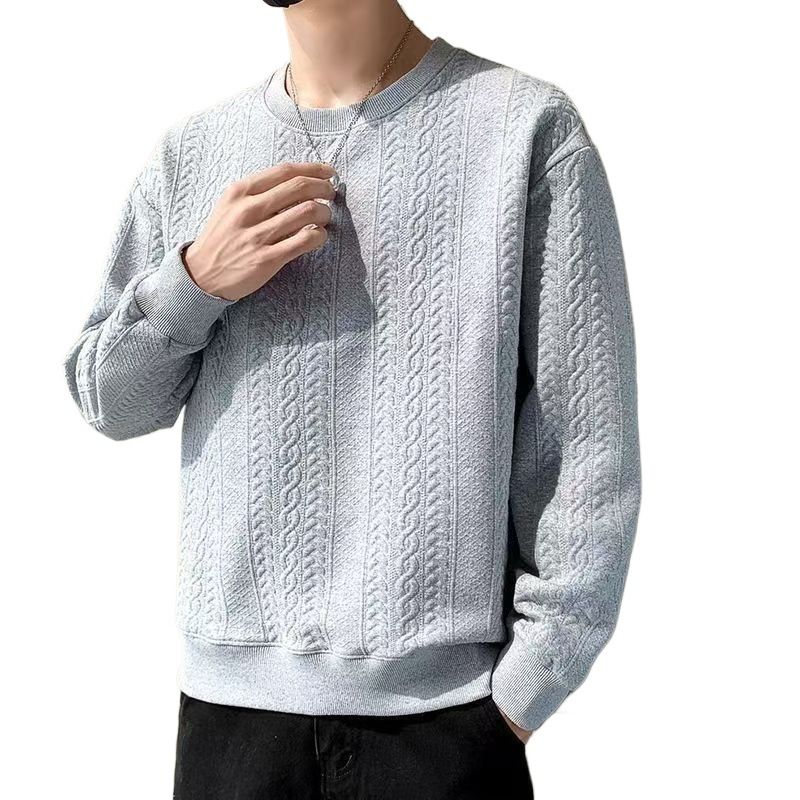 Herren Cord Langarmpullover – Leichtes Frühlings-Essential, Rundhalsausschnitt, minimalistische Streetwear (M-5XL, atmungsaktiv, Lagenlook-fähig)_voghion.com