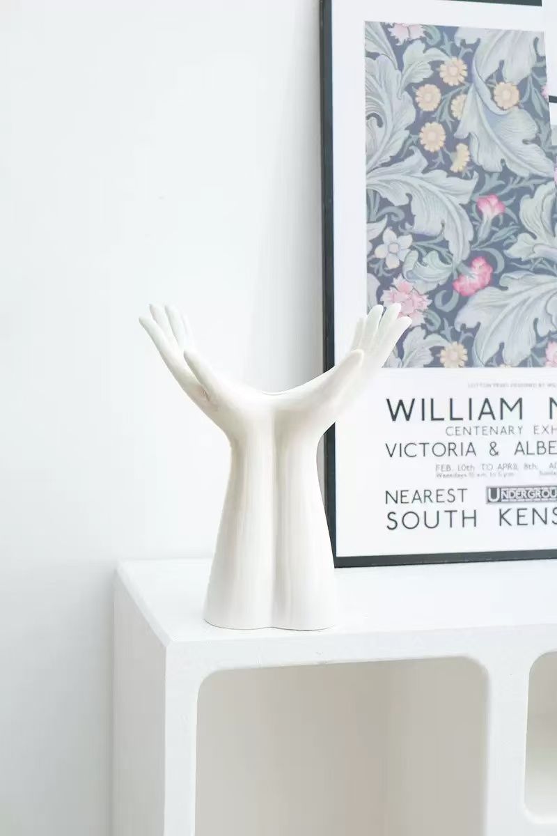 Vaso in resina di alta qualità per composizioni floreali, design creativo e semplice, adatto per showroom e arredamento per la casa._voghion.com