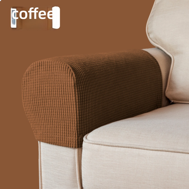 Copribraccioli per divani elasticizzati - Protezione antiscivolo spessa per divani, sedie e poltrone reclinabili, tessuto in pile morbido a quadri, vestibilità universale_voghion.com