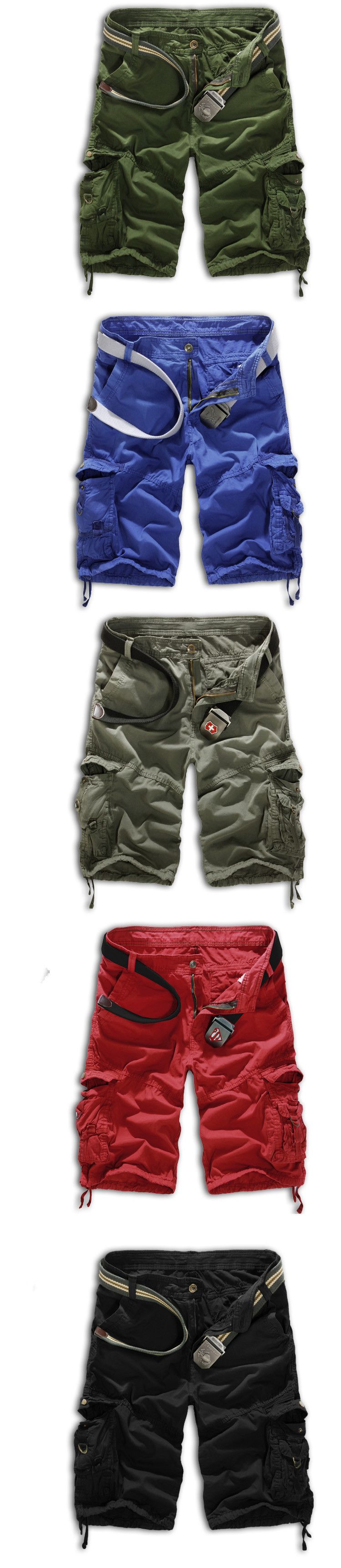 Männer kleidung der männer mode lose beiläufige cargo hosen große größe tasche nickel shorts können schießen_voghion.com