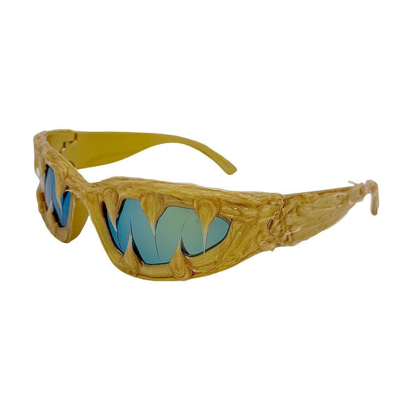 Steam Punk Men's And Women's Sunglasses Fashion Trend Personality Small Frame Shark Teeth Drop Glue Sunglasses_voghion.com