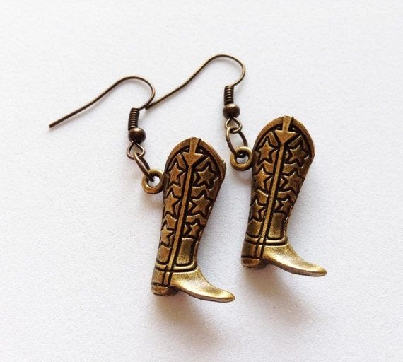 Earrings hot-selling fashion new earrings cowboy hat cowboy boots retro cowboy style earrings ear hooks earrings_voghion.com