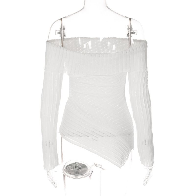 Women's hot-selling new autumn women's clothing solid color slightly transparent long sleeves casual style _voghion.com