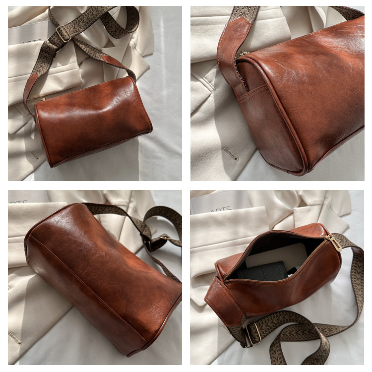 Borsa piccola retrò per donna 2024 Nuova borsa a tracolla singola con tracolla larga alla moda e casual per borsa a tracolla per ragazze_voghion.com