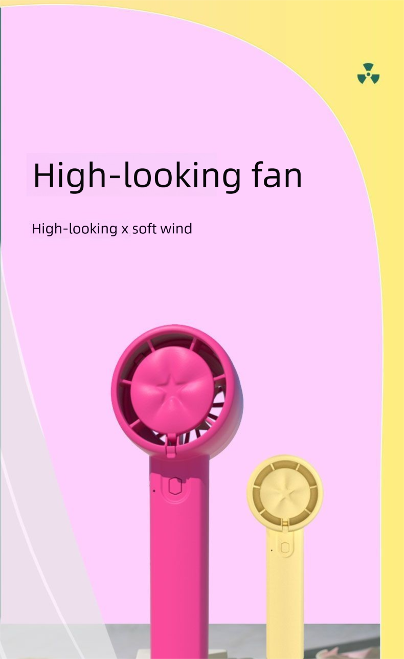 Aromatherapy Handheld Silent Brushless Mirror Small Rechargeable Long Battery Life Fan Office Student Desktop_voghion.com