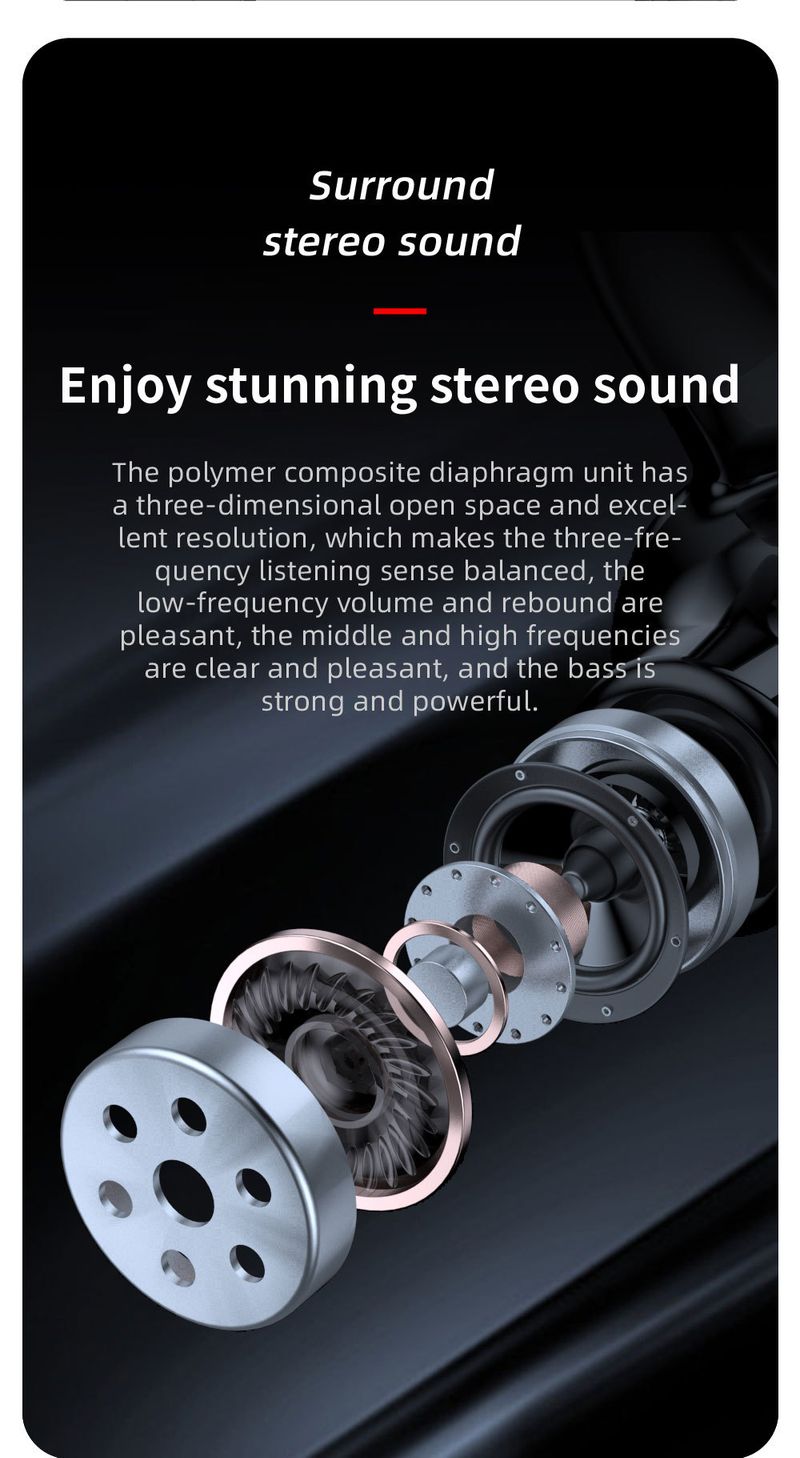 Nove TWS-F8 Bluetooth slušalice s dva uha, bežične slušalice s kukom za uši, digitalni zaslon, dugotrajne sportske i vanjske prijenosne slušalice_voghion.com