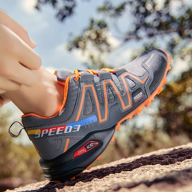 Men's and women's cross-country running shoes Outdoor sports mountaineering air cushion shoes_voghion.com