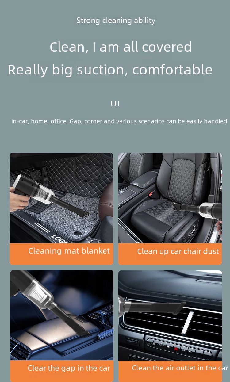 Car home vacuum cleaner Small car wireless handheld charging High-power desktop vacuum cleaner portable_voghion.com