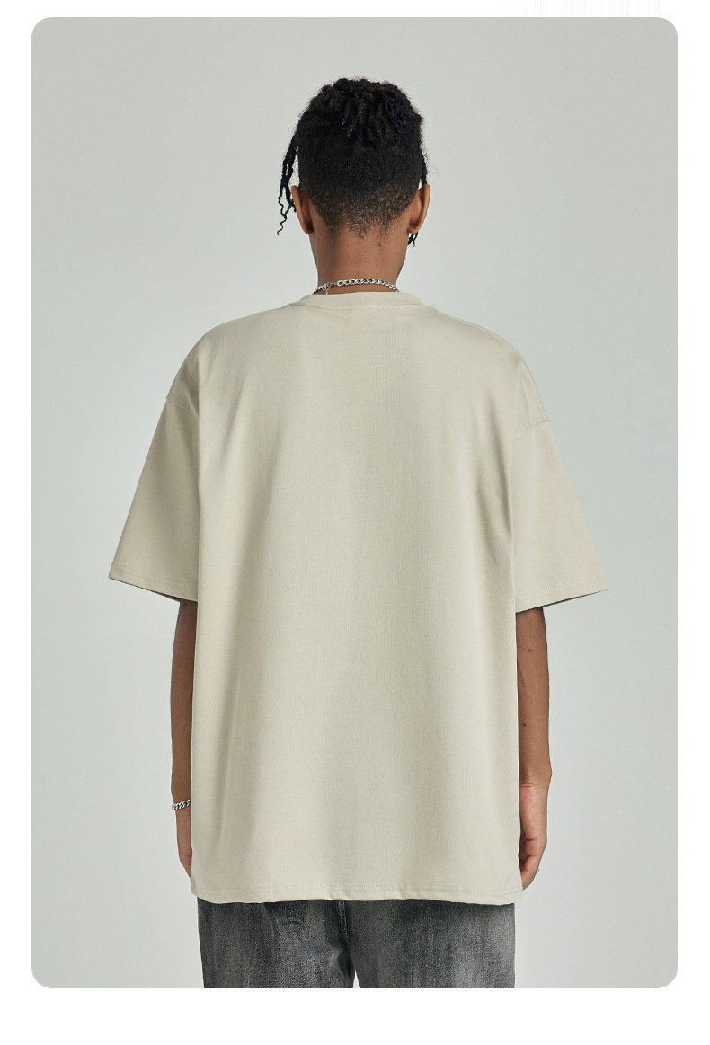 Koel en snel drogend zonbeschermingsshirt met korte mouwen voor heren in Amerikaanse effen kleur, los casual T-shirt Trend_voghion.com