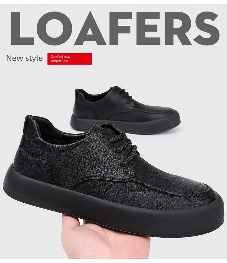 Men's Fall Soft Bottom Round Head Outdoor Leisure Leather Shoes_voghion.com