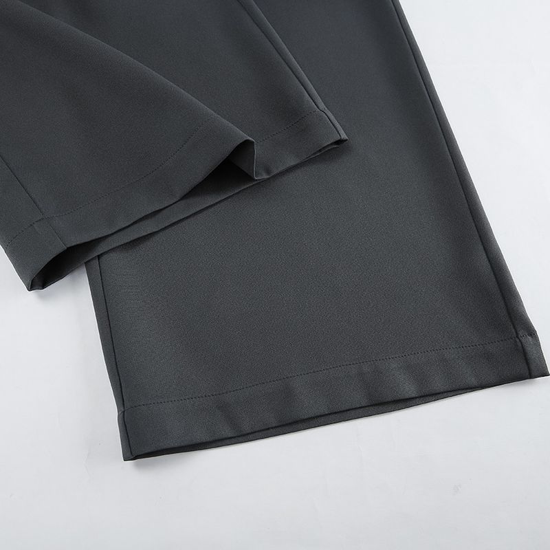 Summer Women's Sleeveless Vest & Pants Set – Office Commuter Outfit, Breathable Polyester Blend, Grey & Brown_voghion.com
