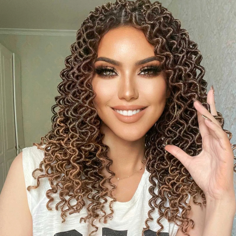 Perucă sintetică împletită din dantelă, lungime medie, 18 inch, 9*6, bucată mare de dantelă împletită manual, potrivită pentru purtare zilnică la petreceri_voghion.com