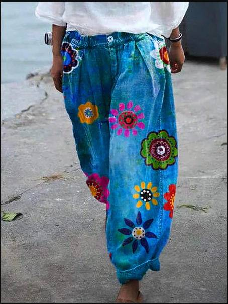 Jeans da donna Pantaloni lanterna in finto denim Donna_voghion.com