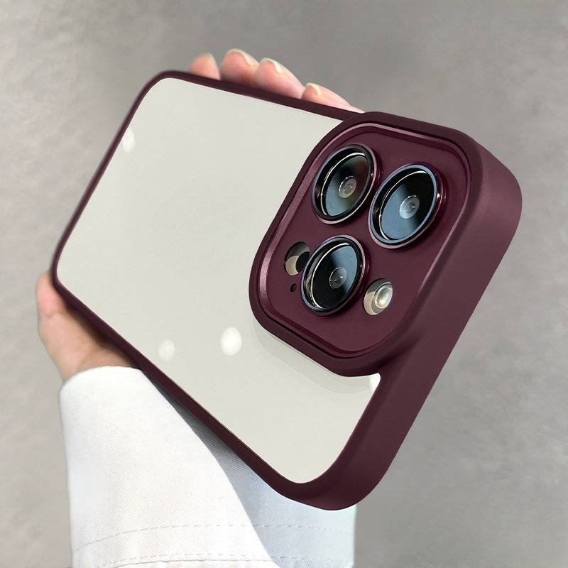 Funda y cubiertas para iPhone 16, funda protectora dorada con película protectora para lente transparente anticaídas, ProMax 13._voghion.com