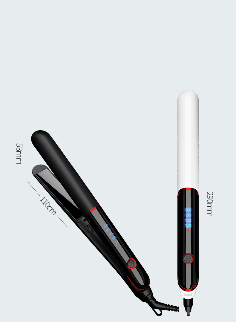 2-In-1 Hair Straightener & Curling Iron - Fast Heating Styling Tool With Ceramic Plates (Dual Voltage Adjustable Temperature Travel-Friendly)_voghion.com