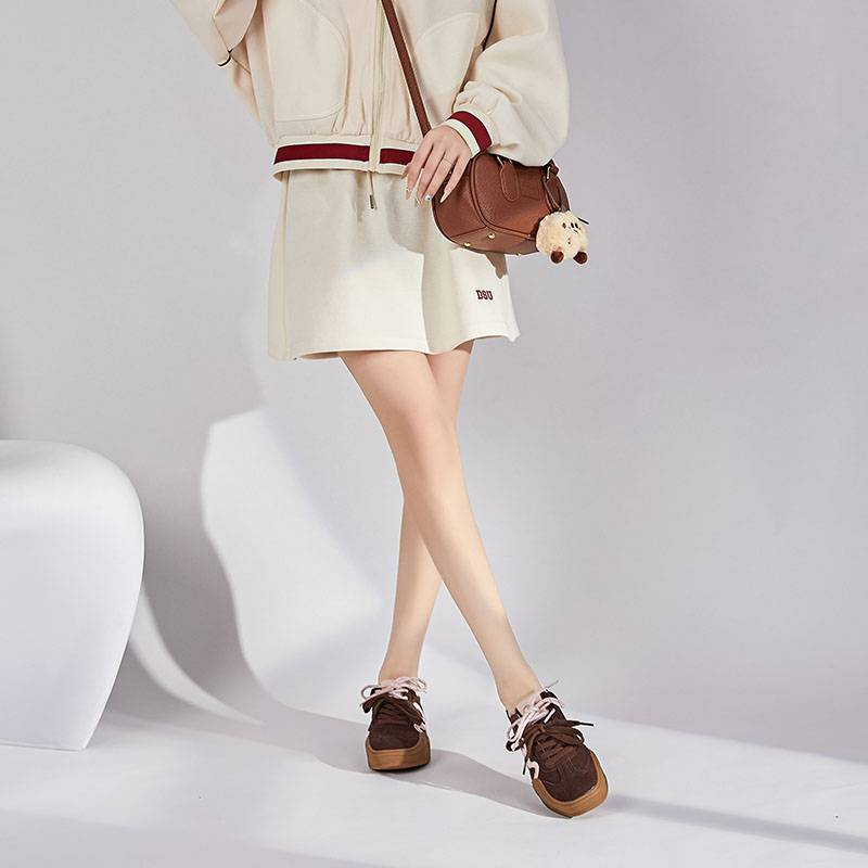 MingLiu Genuine Leather Retro Deconstructed Training Shoes For Women - 2025 New StyleThick-soled White Shoes, Casual And Versatile Women's Shoes_voghion.com