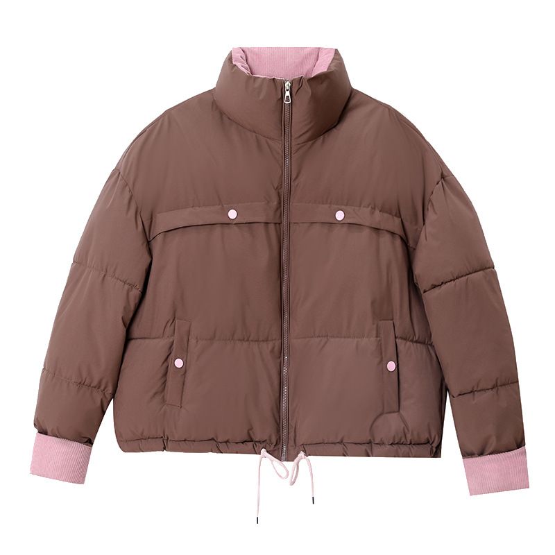 Piumino corto invernale da donna in stile militare, cappotto trapuntato spesso e ampio, capospalla casual alla moda per donna_voghion.com