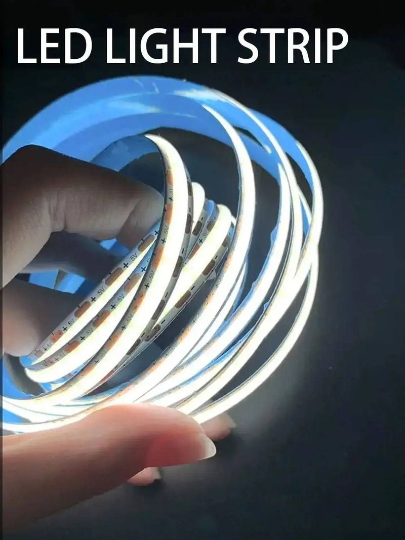 Professional 5V COB LED Strip Lights, High CRI Flexible Light Bar For Cabinet, Home Decoration, Hidden Lighting (Warm White/Cool White, Dimmable)_voghion.com