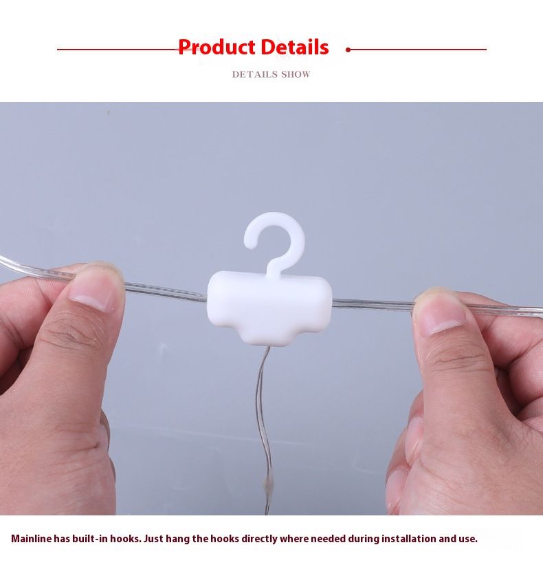 Luci natalizie a LED a forma di ghiacciolo - Design a forma di stella/fiocco di neve/cuore telecomandati, bianco caldo e multicolore, alimentate tramite USB_voghion.com