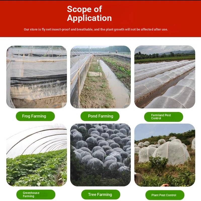 Premium PE-insectennet voor kassen en tuinen – 60 mesh, 8 jaar UV-bescherming (2,5 m x 10 m schijven) Ritssluitingen beschikbaar_voghion.com