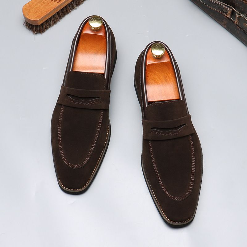 8607-1 Loafers British Loafers Trendy Casual Men's Shoes Lazy One Foot Large Size_voghion.com