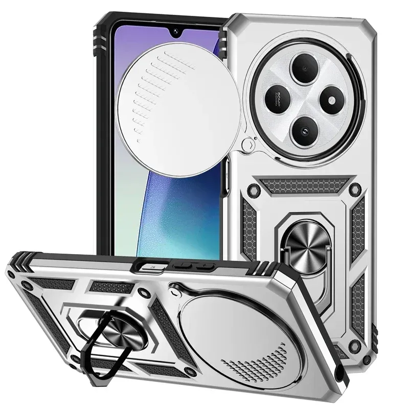 Per Xiaomi Redmi 14C 4G Custodia Armatura Antiurto Copertura Lente Scorrevole Per Redmi14C Supporto Magnetico Per Auto Custodia Ad Anello Per Redmi 14C Funda_voghion.com