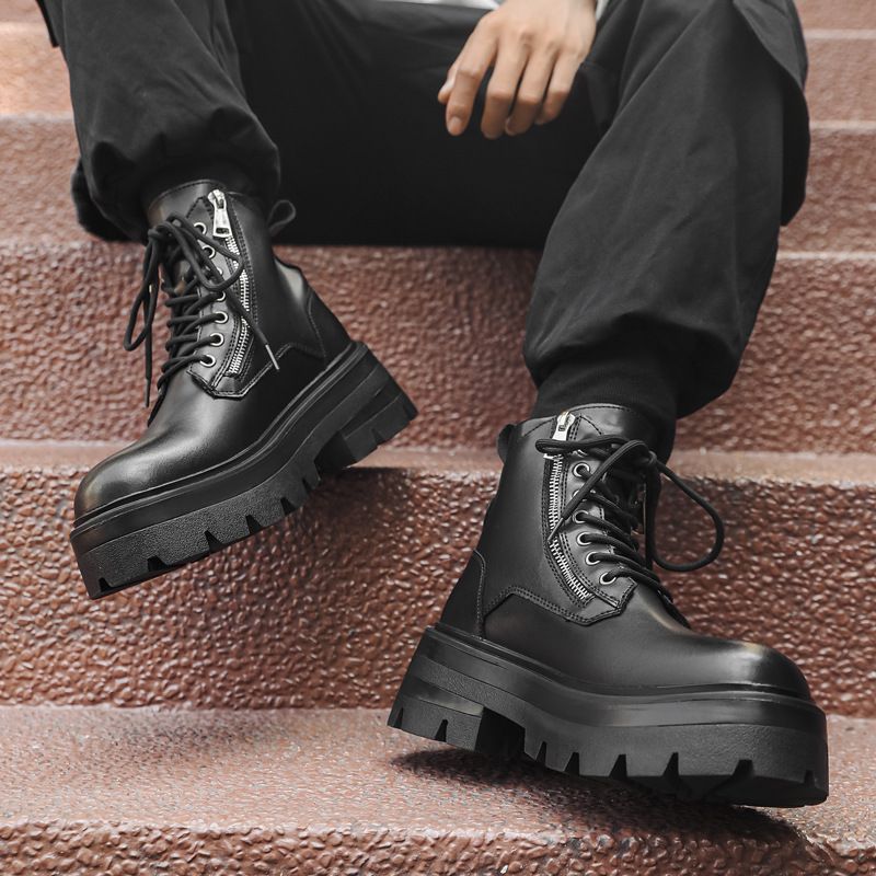 Martin Boots Men's Boots Retro Lace-up Tooling Boots Short Boots_voghion.com