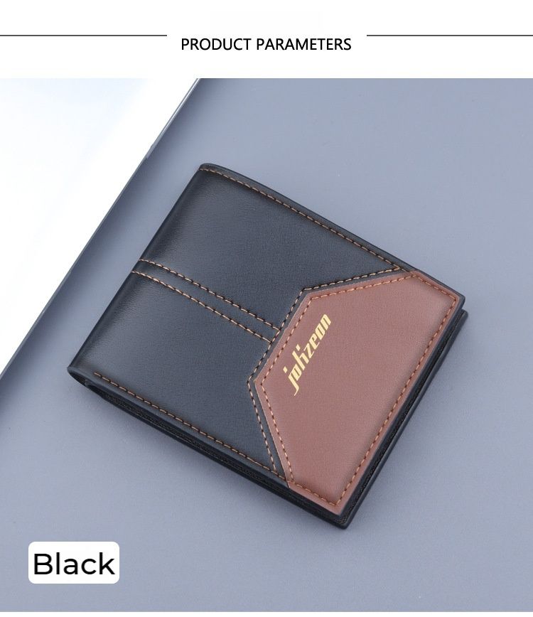 Men's Short Wallet Card Holder Integrated Short Wallet Men's Card Holder With Zipper Short Wallet Men's Wallet Men's Coin Purse_voghion.com
