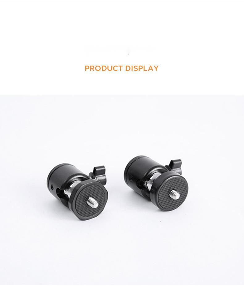 Universal 360° Rotating Metal Hot Shoe Mount Mini Tripod Stand For Phone, Camera & Live Streaming Light_voghion.com