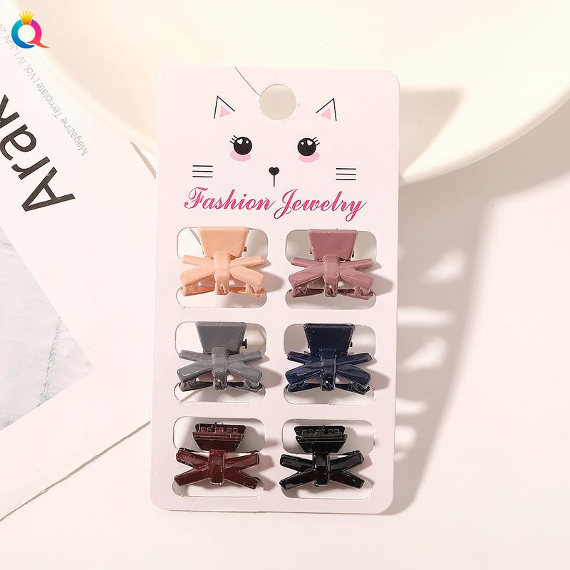 Fermaglio per capelli piccolo alla moda color caramella Morandi, confezione da sei, mini accessori per capelli_voghion.com