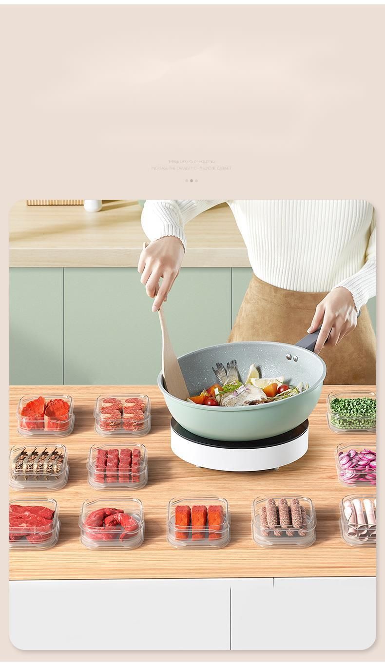 Contenitore per alimenti di qualità, adatto per frigorifero, con coperchio, scatola sigillata per gnocchi e verdure_voghion.com