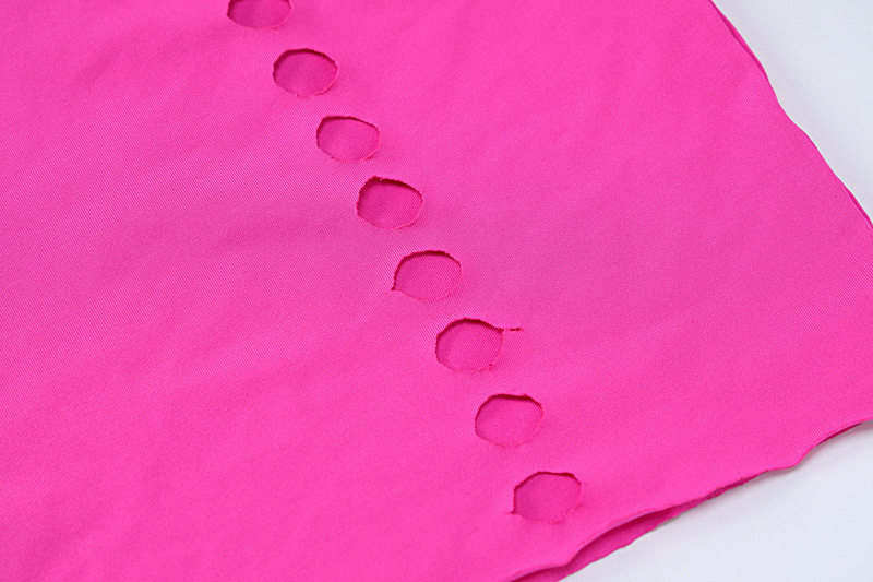 Abito corto da donna in tinta unita sexy a maniche lunghe con scollo rotondo_voghion.com