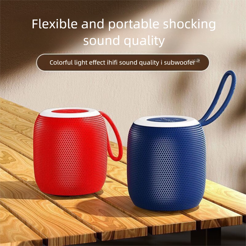 New Volume Colorful Light Effect Home Outdoor Mini Wireless Bluetooth Speaker Portable Long Battery Life Small Cannon_voghion.com