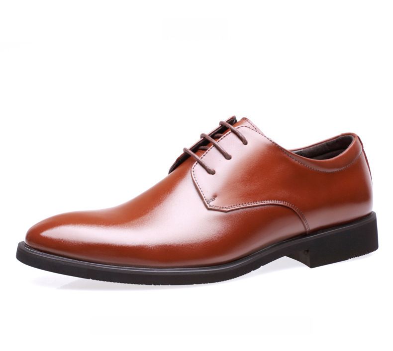 Chaussures en cuir pour hommes printemps et automne nouvelles chaussures d'affaires formelles décontractées pour hommes bureau britannique jeunesse mariage du marié_voghion.com