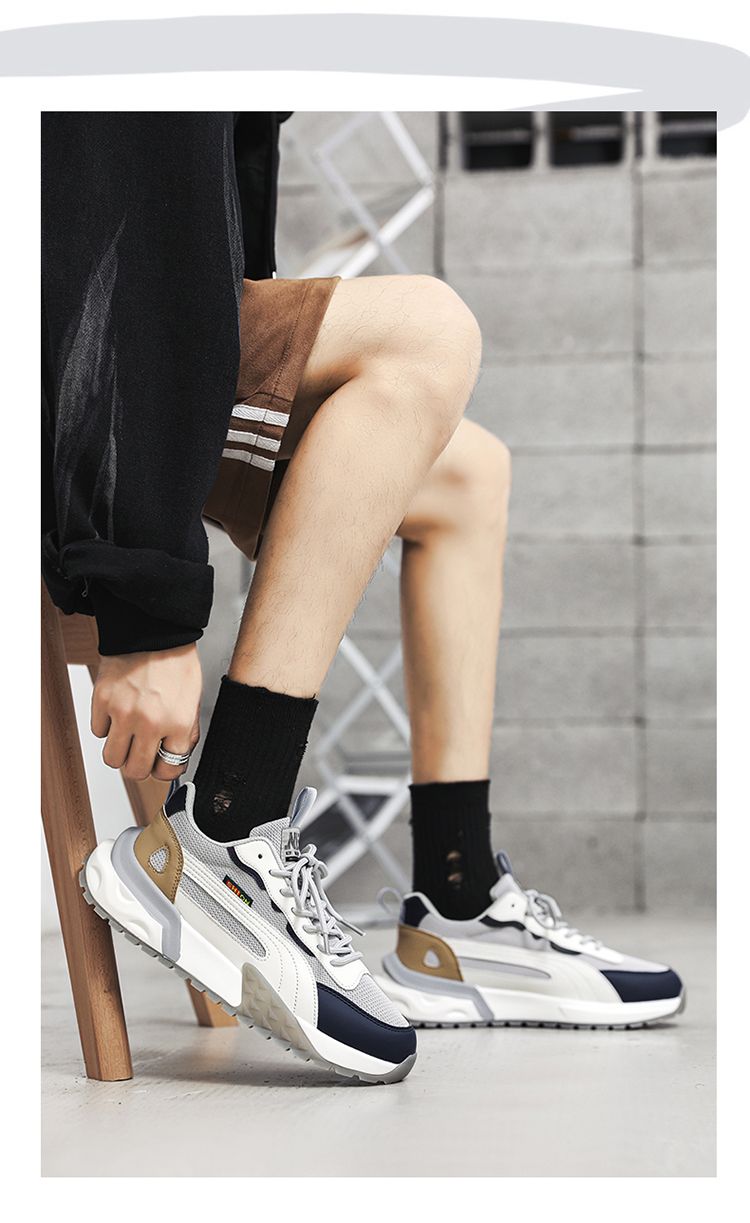 Scarpe sportive estive da uomo 2024 nuove in rete Forrest Gump per ragazzi, casual, da corsa, nere, da papà, Putian, alla moda_voghion.com