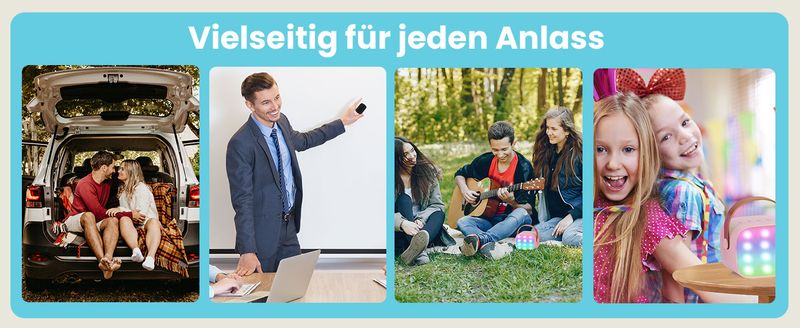 Karaoke-Maschine mit 2 Karaoke-Mikrofonen: Mini-Karaoke-Maschine für Kinder mit Mikrofon, Mädchen-Geschenke, Spielzeug für 3–12 Jahre – Bluetooth-Musiklautsprecher_voghion.com